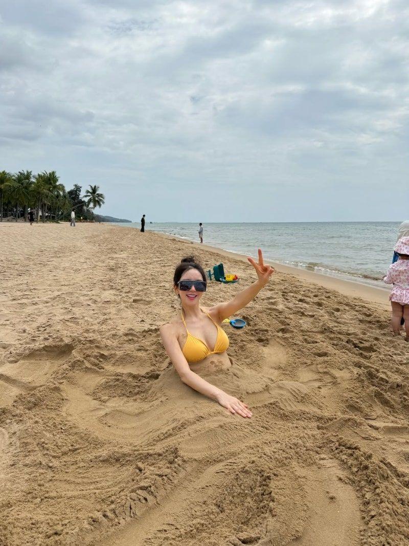 박현선 임신 노랑 비키니