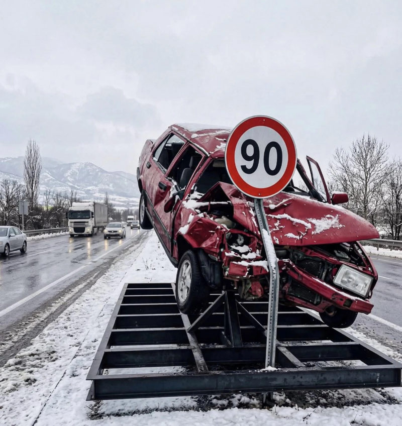 터키의 속도제한 표지판