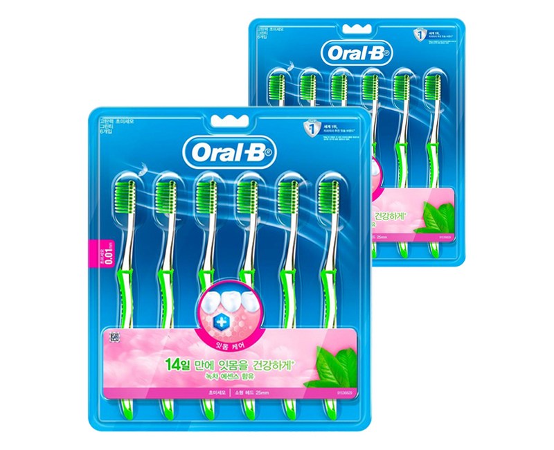 오랄비 고탄력 초미세모 그린티 칫솔
