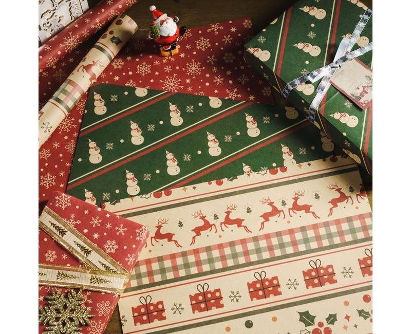 아크배라 크리스마스 포장지 선물 포장 3종