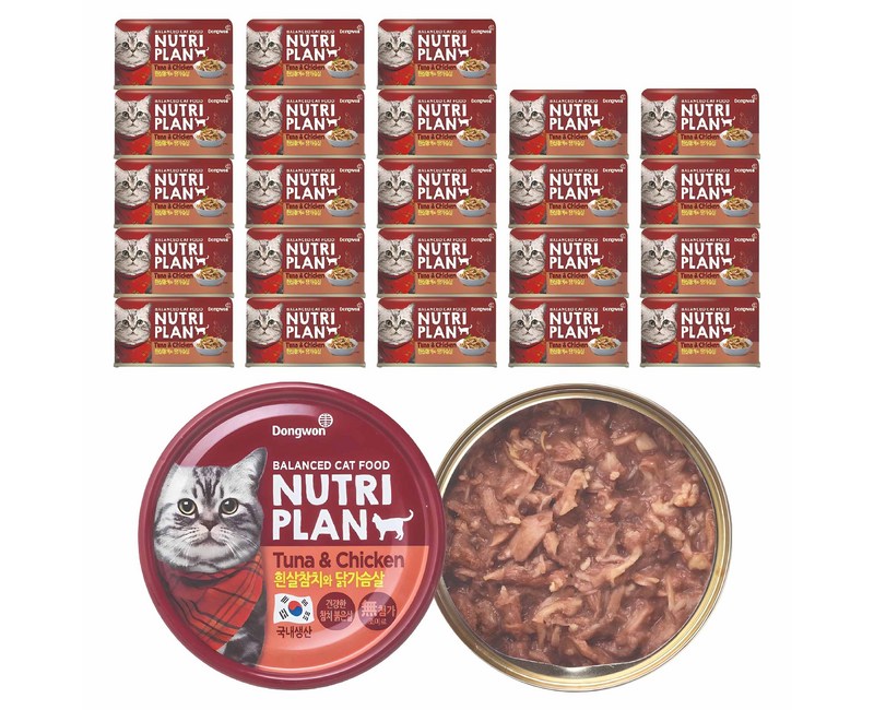 동원뉴트리플랜 고양이 간식 습식캔