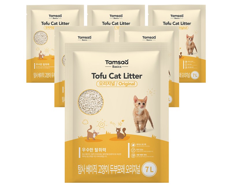 탐사 베이직 프리미엄 고양이 두부모래 7L (약 2.8 kg)