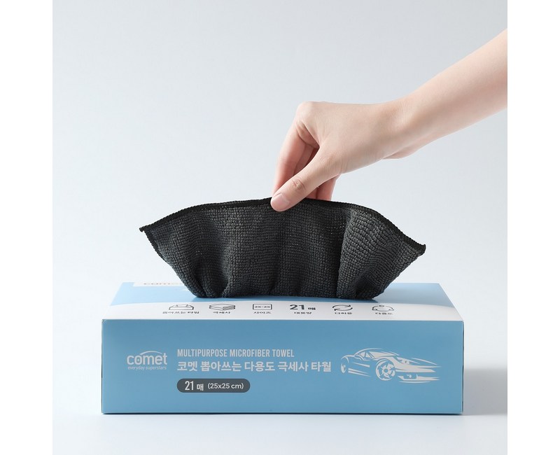 코멧 뽑아쓰는 다용도 극세사 세차 타월 21매입