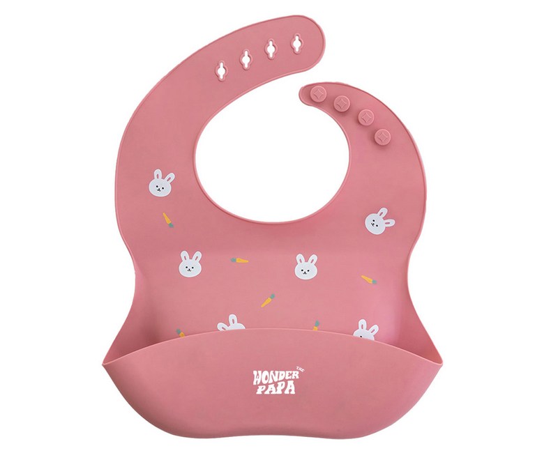 원더파파 아기 실리콘  이유식 턱받이