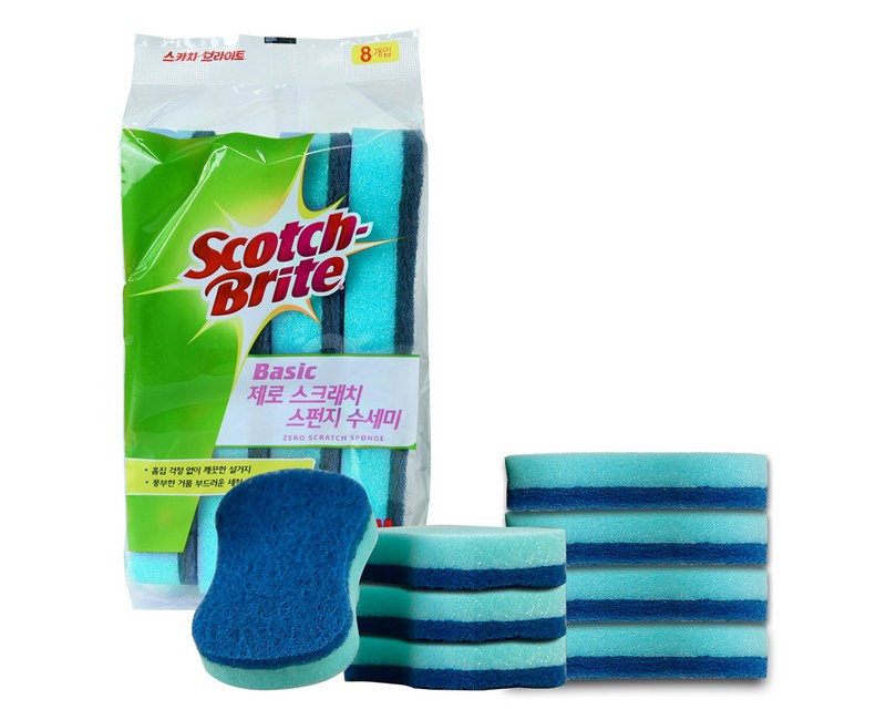 스카치브라이트 베이직 제로 스크래치 스펀지 수세미