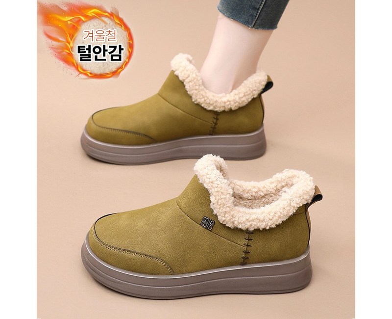 Modern Fashion 여성 발편한 기모 안감 부츠 심플 방한화 K138