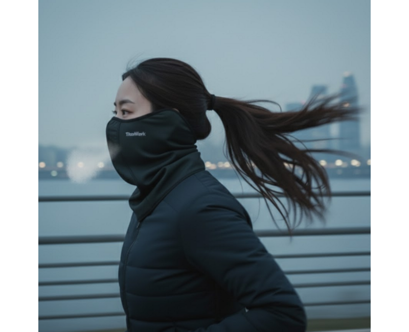 타이탄워크 에어홀 안면 방한마스크 김서림방지 기모