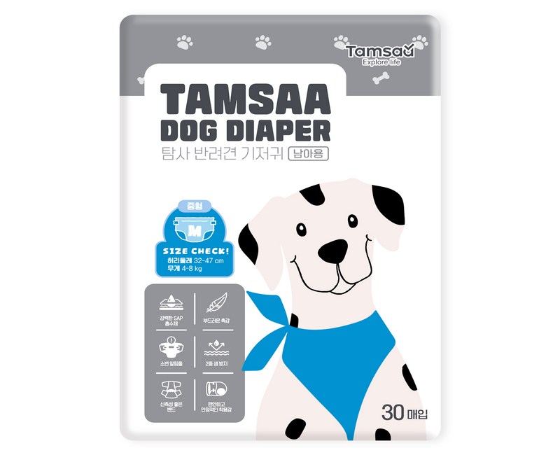 탐사 반려동물 남아용 기저귀