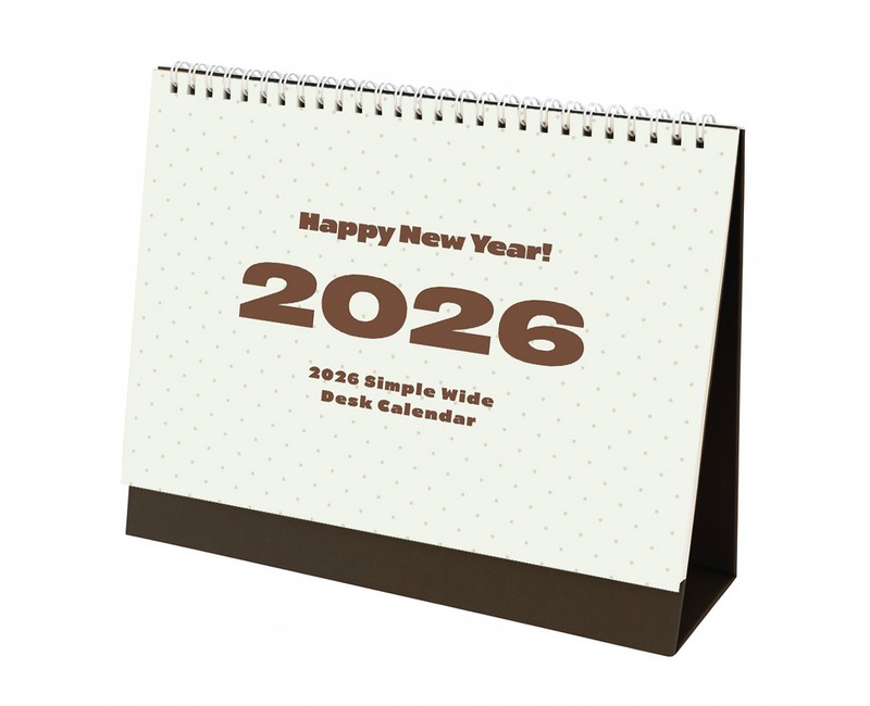 탐사 오피스 2026 심플 와이드 PP커버 데스크 캘린더 라지(210x260mm)