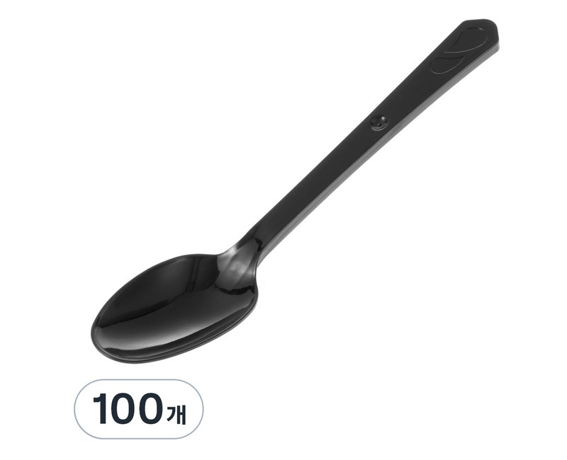 코멧 심플한 일회용 개별포장 숟가락 블랙