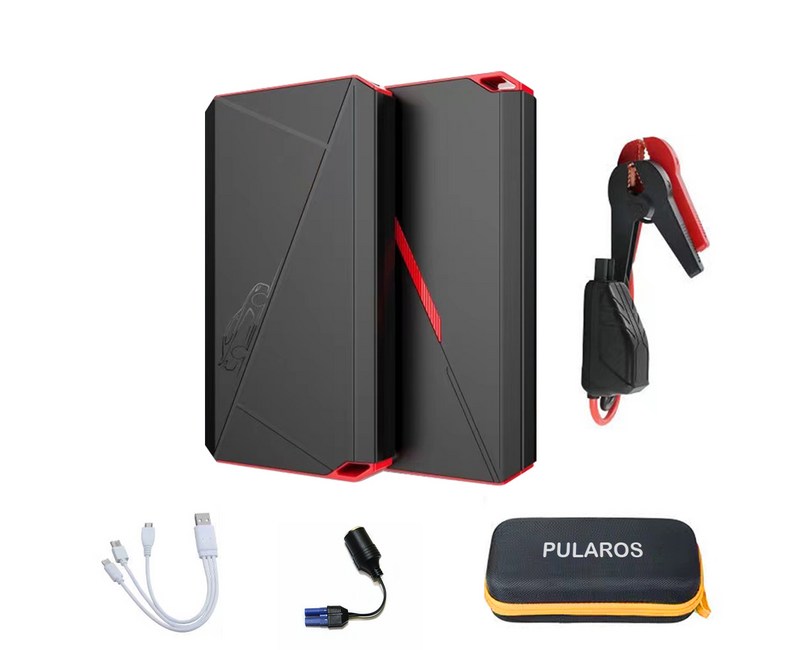 풀라로스 긴급시동 보조배터리 점프스타터+스마트 점프 케이블+ 파우치백 14800mAh