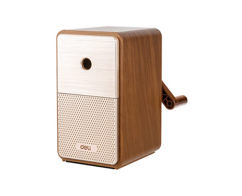 델리 레트로 스피커 모양 5단 심조절 회전식 연필깎이