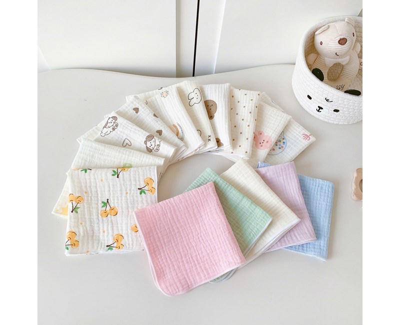 미소 유아 무형광 고급 순면 거즈 손수건 15장 세트 국내 제품