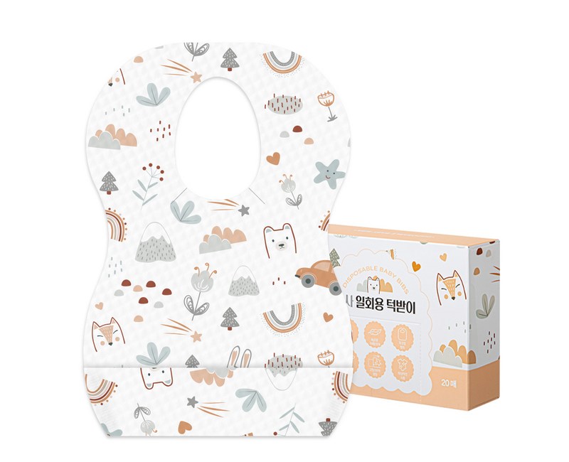 탐사 일회용 턱받이 방수코팅 개별 포장