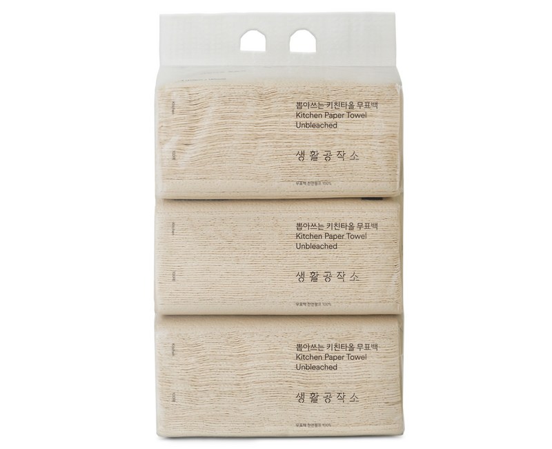 생활공작소 뽑아쓰는 무표백 천연펄프 키친타올