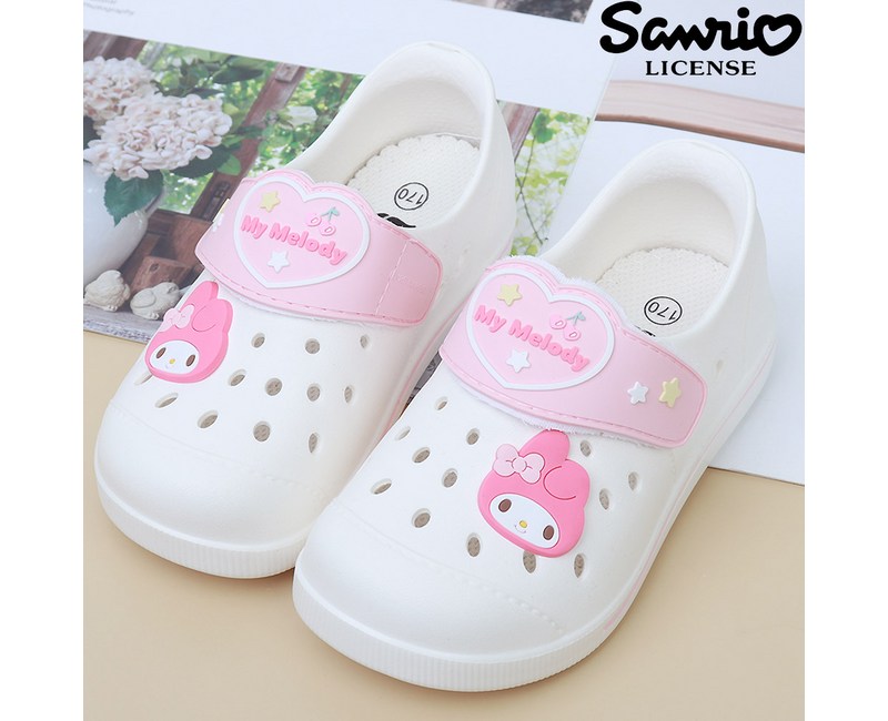 산리오 정품 신으면 더 편한 바로인 초등 학생 실내화 유치원  여아 여학생 흰색