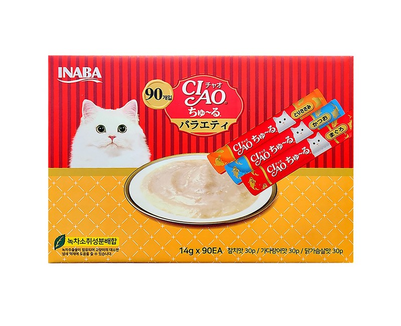 챠오츄르 대용량 90P 코스트코 고양이 츄르 간식 버라이어티 반려묘 차오추르 90P