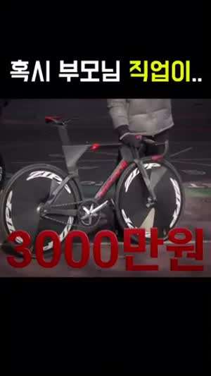 3000만원 자전거 타는 중학생 부모님 직업