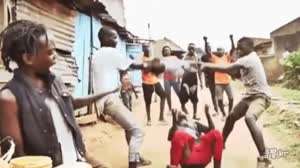 줄넘기 하는 아프리카 흑형들