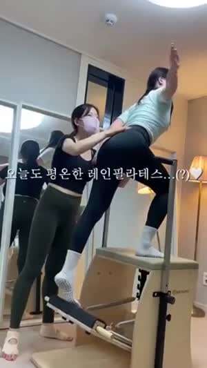 수업 중 갑자기 공사 시작하는 필라테스 학원